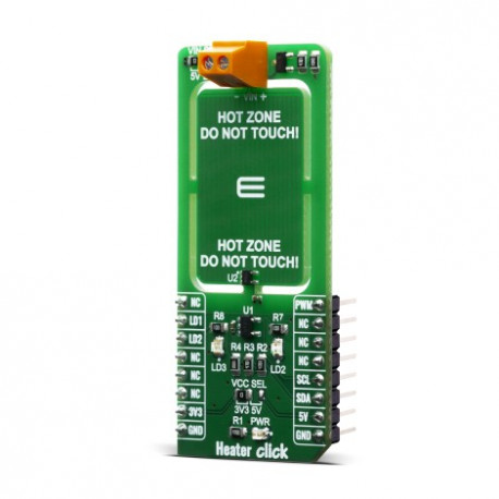 Vue de côté module chauffant Heater Click MIKROE-3996