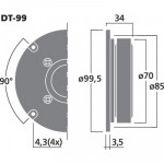 Haut parleur d'aigu à dôme 40W / 8 ohms  - 2