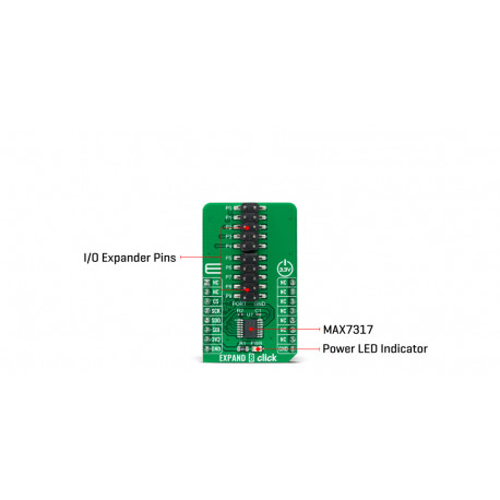 Vue détaillée du module d'extension d'E/S Expand 8 Click MIKROE-4442