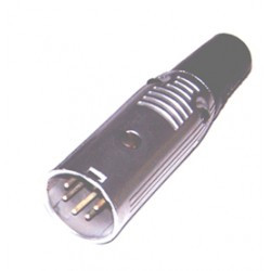 Fiche XLR mâle nickelée 5 broches  - 1