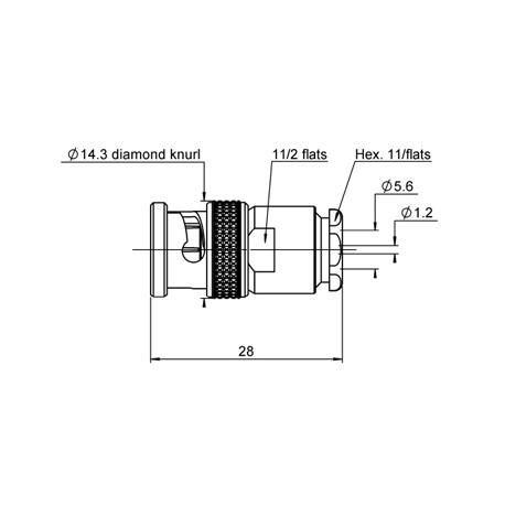 Connecteur BNC mâle (RG88 E/U)  - 2