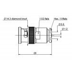 Connecteur BNC mâle (RG88 E/U)  - 2