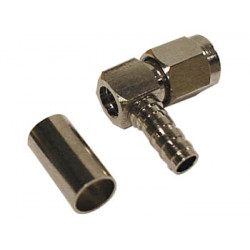 Connecteur SMA coudé mâle à sertir  - 1