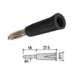 Fiche banane 4 mm à visser - noir