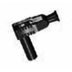 Fiche banane isolée coudée IEC1010 - noir  - 1