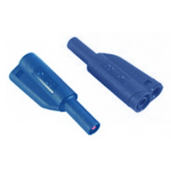 Fiche banane isolée IEC1010 - bleu  - 1