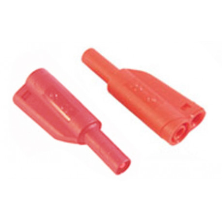 Fiche banane isolée IEC1010 - rouge  - 1