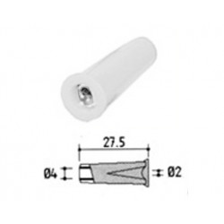 Fiche banane femelle 4 mm à visser - blanc  - 1