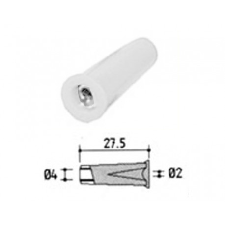 Fiche banane femelle 4 mm à visser - blanc  - 1