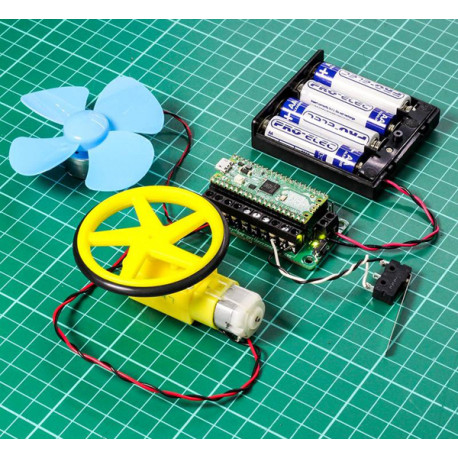 Exemple d'utilisation de la platine driver moteur Kitronik 5331 pour Raspberry Pi Pico