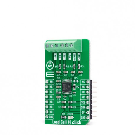 Vue de côté du module Load cell 3 Click  MIKROE-4658