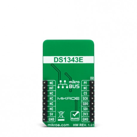 Vue arrière du module Horloge temps réel RTC12 click - MIKROE-4697