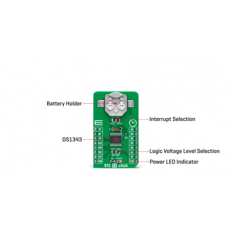 Détail du module Horloge temps réel RTC12 click - MIKROE-4697