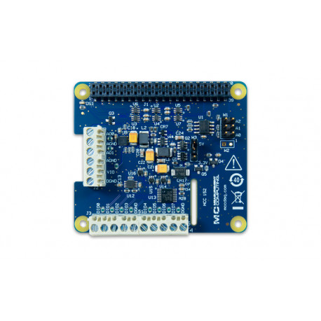 Vue de dessus de platine Digilent® DAQ HAT MCC152 pour Raspberry PI