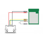 Raccordement d'un connecteur USB sur le module Wio RP2040 Seeed Studio 102991556