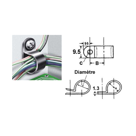 Colliers à visser Ø 15 mm et Ø 20 mm (10 pcs)  - 2