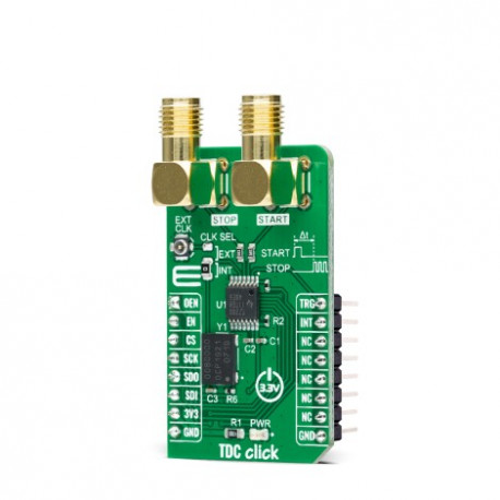 Vue de côté du module TDC click - MIKROE-4697