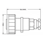 Connecteur mâle étanche - 3 contacts  - 2