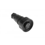 Connecteur buccaneer femelle 3 contact étanche (IP68) avec verrouillage.