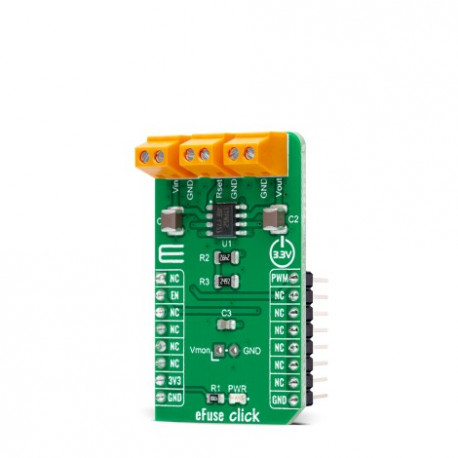 Vue de côté  du module eFUSE click - MICRO-4726