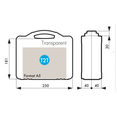 Mallette de rangement transparente 25 cm  - 4