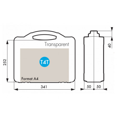 Mallette de rangement transparente 34 cm  - 4