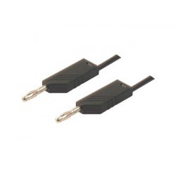 Cordon HIRSCHMANN banane mâle-mâle noir MLN 100/1 (100 cm)