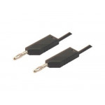 Cordon HIRSCHMANN banane mâle-mâle noir MLN 100/1 (100 cm)