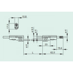 Cordon banane de sécurité mâle-mâle (100 cm)  - 2