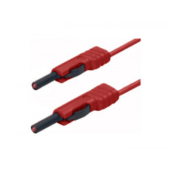 Cordon banane de sécurité HIRSCHMANN MLB 100/1 V mâle-mâle rouge (100 cm)