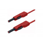 Cordon banane de sécurité HIRSCHMANN MLB 100/1 V mâle-mâle rouge (100 cm)