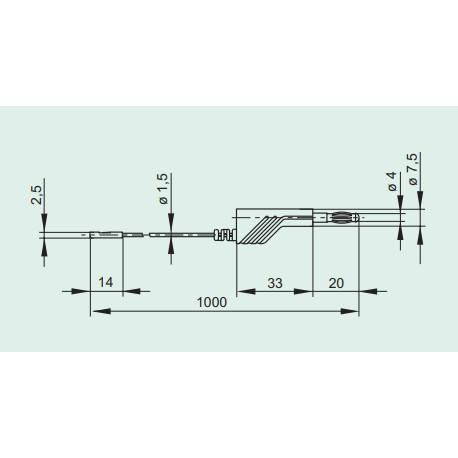 Cordon banane mâle-Dupont femelle (100 cm)  - 2