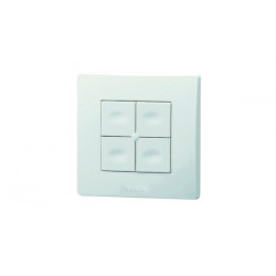 Bouton murale émetteur radio 4 canaux Yokis® TLM4T45P