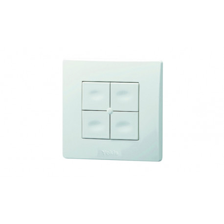 Bouton murale émetteur radio 4 canaux Yokis® TLM4T45P