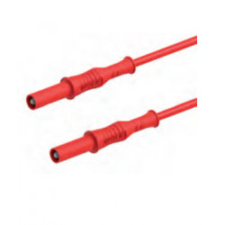 Cordon IEC rouge banane mâle vers mâle (50 cm)