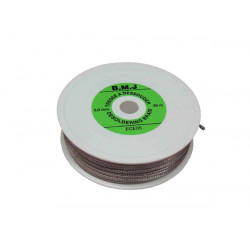 Bobine de 30 m de tresse à dessouder étamée (largeur 2 mm).