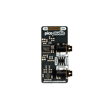 Vue de dessus de l'extension Audio Pimoroni PIM544 pour Raspberry Pi Pico