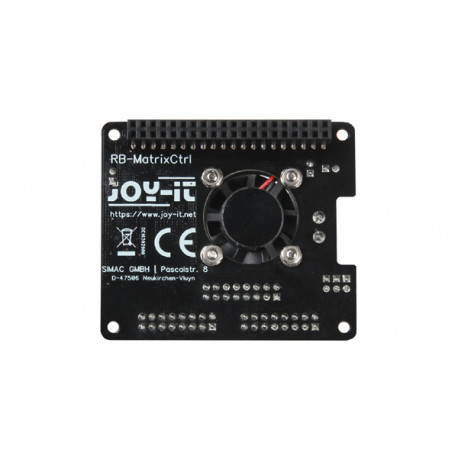 Vu de dessous de la platine Joy-It RB-MatrixCtrl