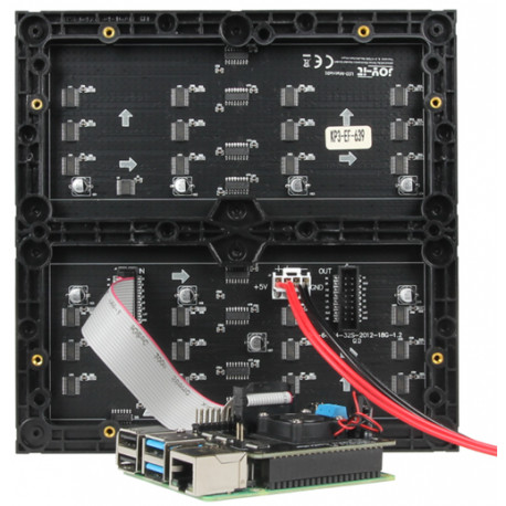 Exemple d'utilisation de la platine Contrôleur de Matrice à Leds RB-MatrixCtrl
