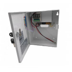 Vue intérieure de l'alimentation secourue 12Vcc 4x1,25A (MB6012BC-04)