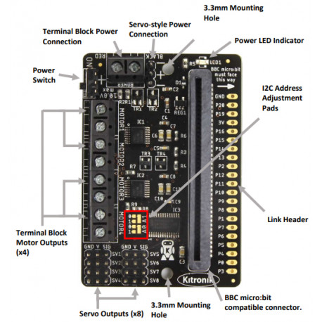 Contrôleur moteur All-in-one pour carte micro:bit  - 2