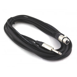 Cable XLR femelle vers Jack mâle MONO 6,35 mm (3m)  - 1