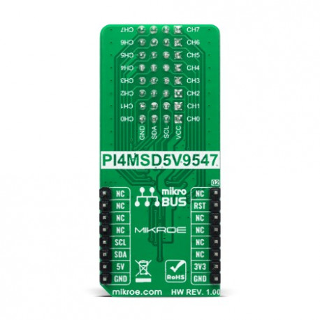 Vue arrière du commutateur I2C MUX 7 Click MIKROE-5069