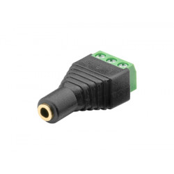 Connecteur femelle Jack 3,5mm mâle stéréo (bornes à vis)