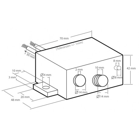 Dimensions du module amplificateur audio 12W universel Kemo M032S