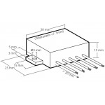 Dimensions du module pré-amplificateur audio universel Kemo M040N