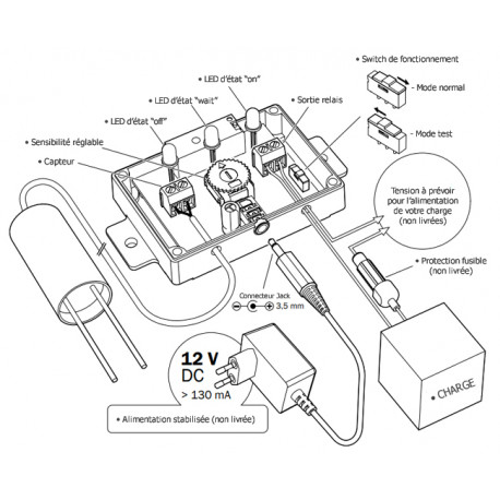 Schéma de raccordement du module capteur d'humidité de sol Kemo® M173