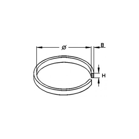 Courroie plate 57,5 x 0.5 x 3 mm  - 2
