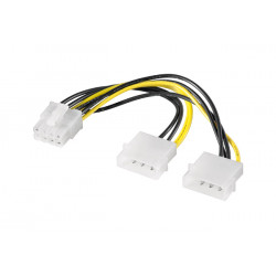 Adapteur 2 x LP4 vers PCI-E 8 broches  - 1