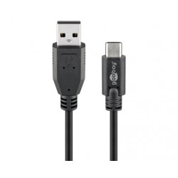 USB A mâle vers USB-C mâle (50 cm)